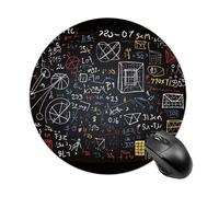 Mathematics and Physics Mouse Pad Round Laptop Mouse Mat Cute Computer Mousepad Keyboard Pad Non-Slip Desk Pads for Gaming Office Work Home