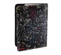 mathematics and physics Passport Holder for Travel,RFID Passport Cover Wallet PU Leather Passport Card Holder Case Cute Passport Protector for Women Men