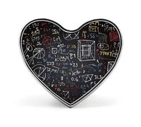 Mathematics And Physics Pin Aluminum Alloy Love Heart Shaped Pin Cute Heart Badge Hold Fashion Clothing Hearts Brooch Exquisite Metal Badge Brooch for Clothing Bags Decor