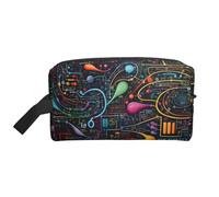 Mathematics and Physics Portable Large-Capacity Travel Toiletry Bag (Print Models) Waterproof Makeup Storage Bag for Men and Women for Business Trips, Fitness, Bathroom, Daily Storage