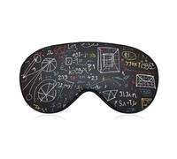 Mathematics and Physics Sleep Mask, Ultra Soft Eye Mask for Sleeping with Adjustable Strap, Comfortable Lightweight Blindfold Eyeshade, Total Blackout Eye Cover for Night Sleep Travel Office Nap