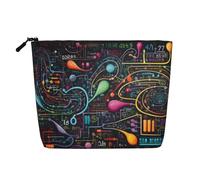 Mathematics and Physics Toiletry Bags for Women, Portable Travel Cosmetic Bag, Daily Organiser with Zipper