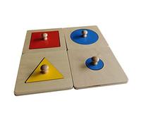 Mathematics Early Learning Wooden Toy Seperate Geometry Stacking, four separation