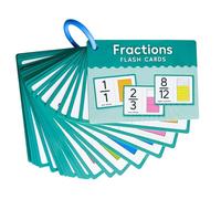 Mathematics Fraction Concepts Flashcards Paper Teaching Materials for Interactive Classroom Home Education Practice Interactive Fraction Card