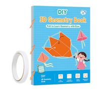 Mathematics Geometry Book - Textbook for Volume and Area Calculation, Interactive Toy for Preschool Nursery Students Beginners Home Teachers