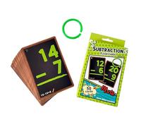 Mathematics - Learn Arithmetic | Mathematical Flash Cards For Kindergarten And Primary School, 50 Cards Set For Practice Of The Most Xminus, With Ring Loop, Edu