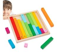 Mathematics Learnings Stick, Colorful Numerical Rod for Education Hands-On with Brights Countings Tools for Preschools Developments Classroom Activities Fun Teaching, 18 cm