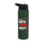 Mathematics Math I'm a Math Teacher of Course I Have Problem Stainless Steel Insulated Water Bottle