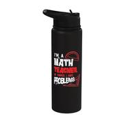Mathematics Math I'm a Math Teacher of Course I Have Problem Stainless Steel Insulated Water Bottle
