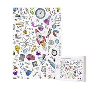 Mathematics Pattern, Science Pattern,300 Pieces Wooden Jigsaw Family Game Jigsaw Puzzles for Adults Teens