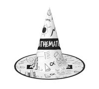 Mathematics Print Print Halloween Witch Hat,Foldable Spire Hat,Suitable For Halloween Carnival,Masquerade,Party Costume Accessories