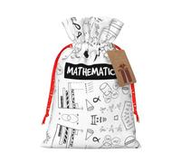 Mathematics Print Printing Practical Christmas Bag With Drawstring,4.7x6.9 Inch For Christmas Halloween