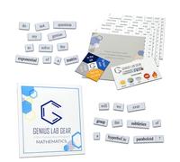 Mathematics Word Magnets - Funny and Nerdy Word Kit for College to PhD to Professional Mathematician Level - Office Refrigerator or Magnetic White Board - Made in USA