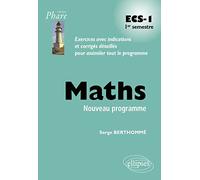 Mathématiques ECS-1 1er semestre programme 2013