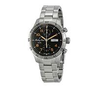 Mathey-Tissot Type 21 Chrono Automatic Chronograph Black Dial Men's Watch H1821CHATNO, Silver-tone, Chronograph