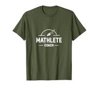 Mathlete Coach: Inspiring Athletic Math Enthusiasts T-Shirt, Men, Olive Green, XX-Large