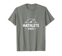 Mathlete Coach: Inspiring Athletic Math Enthusiasts T-Shirt, Men, Olive Heather, Small