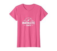 Mathlete Coach: Inspiring Athletic Math Enthusiasts T-Shirt, Women, Pink Heather, XX-Large