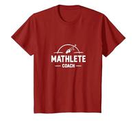 Mathlete Coach: Inspiring Athletic Math Enthusiasts T-Shirt, Youth, Cranberry Red, X-Small