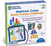Learning Resources MathLink Cubes Brain Puzzle Challenge, Ages 5+, Linking Cubes, Connecting Cubes, Maths Manipulative, Counting Cubes, 80 Pieces