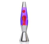 MATHMOS Astro Baby Lava Lamp Silver | Made in Britain Since 1964 | Violet & Red Lava Lamps | Unique Lava Lamp Formula | Made to The Highest Safety Standards