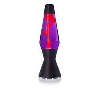 MATHMOS Astro Lava Lamp in Matt Black | UK Inventors of The 1963 Design Classic | Violet & Red Lava Lamps Handmade in Britain to The Highest Safety Standards