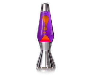 MATHMOS Astro Lava Lamp in Silver | UK Inventors of The 1963 Design Classic | Violet & Orange Lava Lamps Handmade in Britain to The Highest Safety Standards