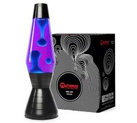 MATHMOS Astro Lava Lamp in Vinyl | A Unique Finish, Inspired by Vinyl Records | Made in Britain | Violet & Turquoise | Hand Spun and Etched by UK Craftsman | Made to The Highest Safety Standards