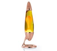 MATHMOS Neo Lava Lamp in Copper, Tested Safe for Kids | Yellow & Orange Lava Lamps with Lower Running Temperature and Integrated Safety Features | Long-Lasting Lava Lamps Hand-Filled in Britain