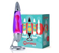 MATHMOS Neo Lava Lamp in Silver, Tested Safe for Kids | Violet & Pink Lava Lamps with Lower Running Temperature and Integrated Safety Features | Long-Lasting Lava Lamps Hand-Filled in Britain