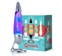 MATHMOS Neo Lava Lamp in Silver, Tested Safe for Kids | Violet & Turquoise Lava Lamps with Lower Running Temperature and Integrated Safety Features | Long-Lasting Lava Lamps Hand-Filled in Britain