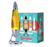 MATHMOS Neo Lava Lamp in Silver, Tested Safe for Kids | Yelllow & Orange Lava Lamps with Lower Running Temperature and Integrated Safety Features | Long-Lasting Lava Lamps Hand-Filled in Britain
