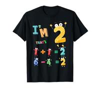 Maths 2nd Birthday Outfit Idea For Kids & 2 Year Old Numbers T-Shirt