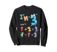 Maths 3rd Birthday Outfit Idea For Kids & 3 Year Old Numbers Sweatshirt