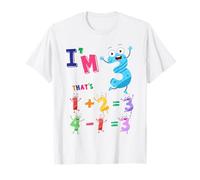 Maths 3rd Birthday Outfit Idea For Kids & 3 Year Old Numbers T-Shirt
