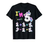 Maths 5th Birthday Unicorn Idea Kids & 5 Year Old Numbers T-Shirt