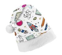 Math's Chemistry Physics Science Formulas Christmas Hats Patterned Santa Hat New Year Festive Holiday Party Supplies Adult