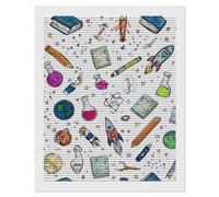 Math's Chemistry Physics Science Formulas Diamond Painting Kits Round Full Drill Cross Stitch Art Pictures for Home Wall Decor 16"x20"