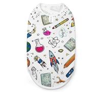 Math's Chemistry Physics Science Formulas Dog Shirts Patterned Pet Clothes Tank Top Sleeveless T-Shirt for Cats Puppy S