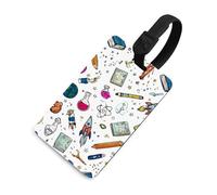 Math's Chemistry Physics Science Formulas Luggage Tag for Suitcase Cute ID Tags Travel Baggage Identifier Labels Black-Style