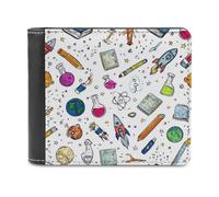Math's Chemistry Physics Science Formulas Men's Bifold Wallet Slim Cash Card Holder Leather Purse