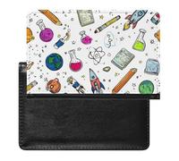 Math's Chemistry Physics Science Formulas Passport Holder Cover Wallet Travel Leather Passport Case for Women Men