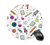 Math's Chemistry Physics Science Formulas Round Mouse Pad with Non Slip Rubber Base Waterproof Mousepad for Laptop Computer Office