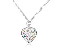 Math's Chemistry Physics Science Formulas Urn Necklace for Ashes Heart Jewelry Pendant Pet Cremation Memorial Necklace