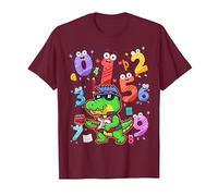 Maths Costume with Number On Kids Maths Ideas & Number T-Shirt, Men, Burgundy, XX-Large