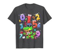 Maths Costume with Number On Kids Maths Ideas & Number T-Shirt, Men, Dark Heather Grey, Large
