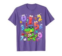 Maths Costume with Number On Kids Maths Ideas & Number T-Shirt, Men, Purple Heather, XX-Large