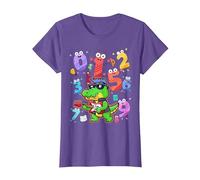 Maths Costume with Number On Kids Maths Ideas & Number T-Shirt, Women, Purple Heather, Large