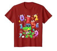 Maths Costume with Number On Kids Maths Ideas & Number T-Shirt, Youth, Cranberry Red, Large