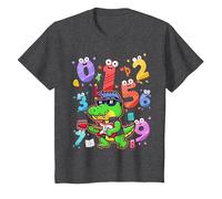 Maths Costume with Number On Kids Maths Ideas & Number T-Shirt, Youth, Dark Heather Grey, Medium